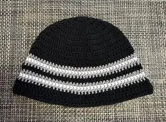 クラッシャーハット　クロッシェハット　ビーニーニット帽