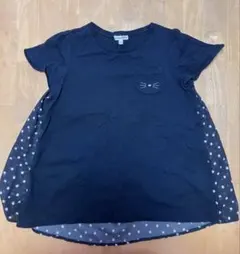 any FAM 猫ポケット ドット柄切替Tシャツ 140cmのサムネイル