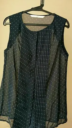 ZARA　ザラ　シフォン　ノースリーブ　ブラウス　ドット　水玉