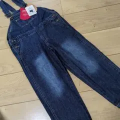 LAGKAW バックフリルデニムサロペット　110