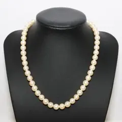 天然　パールネックレス　SILVER刻印 7.5mm~7.6mm 全長39.5㎝