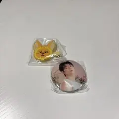 値下げしました‼️txt ファンチュン　ヘアクリップと缶バッチセット