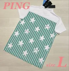 未使用 PING ピン モックネック シャツ 紙タグ Lサイズ アリゾナ 
