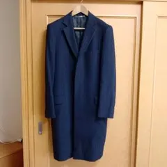 ドルチェ&ガッバーナネイビー ストライプ チェスターコート