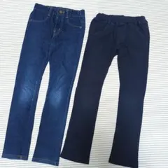 F.O.インターナショナル　デニム・ネイビー キムラタン　紺長ズボン　130