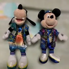 ミッキー＆グーフィー 和風ぬいぐるみセット　35周年　ディズニー夏祭り
