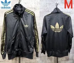 adidas ブラック ゴールド ジャージ M
