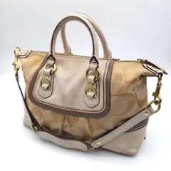 COACH シグネチャー アシュレイ オプアート ハンドバッグ 2way y2k