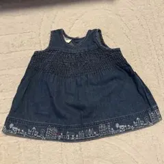 OshKosh デニム　ブルーオーバーオール　80