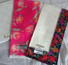 renoma フラワーデザイン ハンカチ 2枚セット