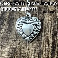 スウィートハートジュエリーリボン シルバー ヴィンテージ ネックレスNAVY1
