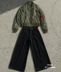 Y2K ALPHA INDUSTRIES 短丈 MA-1 L カーキ