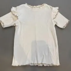 アプレレクール　メロウフリル リブTシャツ ホワイトのサムネイル