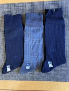 【BURBERRY 】バーバリー ソックス 3足　25〜26cm ③