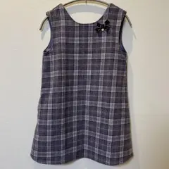 130cm チェック柄ワンピース