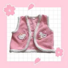 ハローキティ フリースベスト 100cm