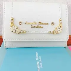 サマンサタバサ　プチチョイス　フラワーモチーフ　マルチケース　ホワイト白　新品