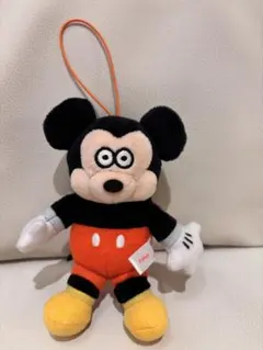 ミッキーマウス ぬいぐるみ ストラップ付き 約10cm