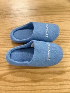 新品未使用 COACH コーチ ロゴ刺繍 スリッパ リラックスキット ノベルティ