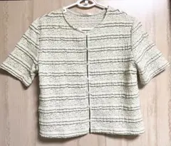 美品★Cheztoi ボーダーレースブラウスのサムネイル