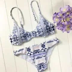 新品未使用 三角ビキニ ノンワイヤー水着 二点セット 体型カバー レディース水着