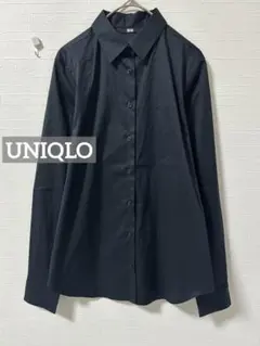 n*.様 k0570 UNIQLO スーピマコットンストレッチシャツ ブラック