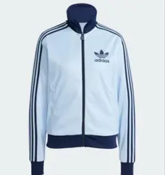 【M】adidas ジップアップジャケット ジャージ 水色