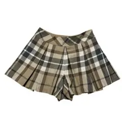 極美品 希少 バーバリー ホースロゴ刺繍 チェック キュロット 38