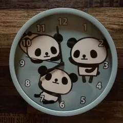 パンダデザイン掛時計 水色