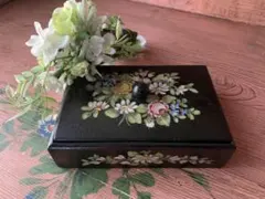 フランス 蚤の市 トールペイント 小物入れ 花柄 - メルカリ