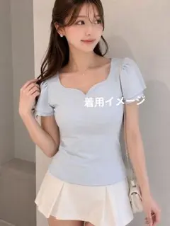 新品 TRUDEA 半袖カットソー 水色 Sサイズのサムネイル