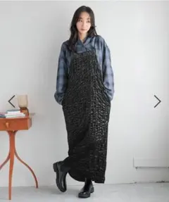 LOWRYSFARM ウネウネベロアキャミワンピ