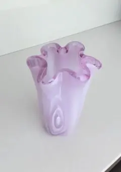 ドーム フランス クリスタル 花瓶 花器 新品 アネモネ パープル 希少 素敵 ドーム フランス クリスタル 花瓶 花器 新品 アネモネ パープル 希少