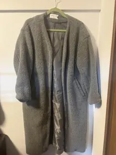 Samansa Mos2 ボアジャケット グレー