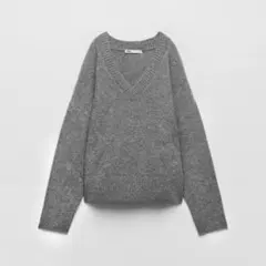 ZARA ソフトニットセーター　グレー2142/109