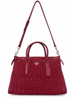 COACH 2way ハンドバッグ ショルダー レッド