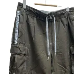 希少✨️カーゴハーフパンツ ミリタリー ショーツ 裏地メッシュ カーキ 海外古着