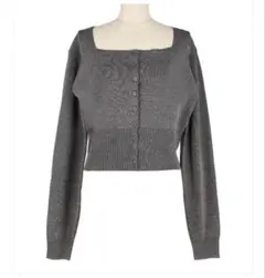 新品未使用　coca無地 長袖 ボタン リブ ストレッチ カーディガン