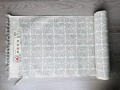 結城紬 絹 100% 葉模様 着物反物