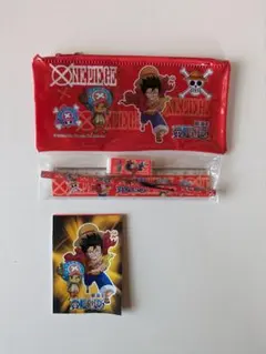 ワンピース文房具セット　鉛筆　消しゴム　筆箱　定規