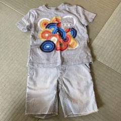Gap グレー Tシャツとストライプショートパンツセット80