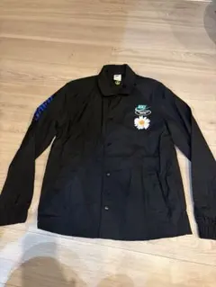 NIKE コーチジャケット　黒　ブラック　花柄