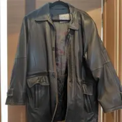 RECENT ブラック レザージャケット LLサイズ