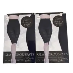 グラマラスパッツ ショート ベーシック 2枚セット M-L ミドルウエスト