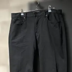 GU ジーユー ワンダーシェイプ ストレッチパンツ スリムストレート ブラック