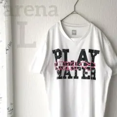 お値下げ arena アリーナ 半袖 Tシャツ L 白 吸汗速乾 水泳 筋トレのサムネイル