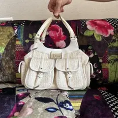 Christian Dior 트로터 핸드백 화이트