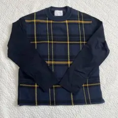 WRAPINKNOT&EDIFICE タータンチェック　ニット　Mのサムネイル