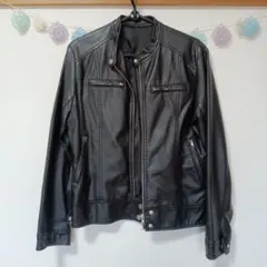 大幅値下げ☆　ブラックレザーライダースジャケット　Lサイズ