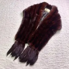 セーブル 大判 ショール マフラー ティペット リアルファー 三越